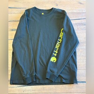 Carhartt Charcoal Crew Neck with Yellow Logo